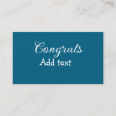 Eenvoudige minimale felicitaties afstuderen voeg u visitekaartje (Voorkant)