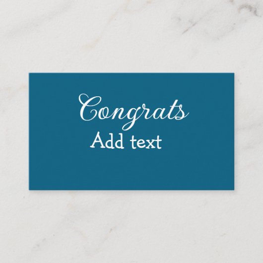 Eenvoudige minimale felicitaties afstuderen voeg u visitekaartje (Voorkant)