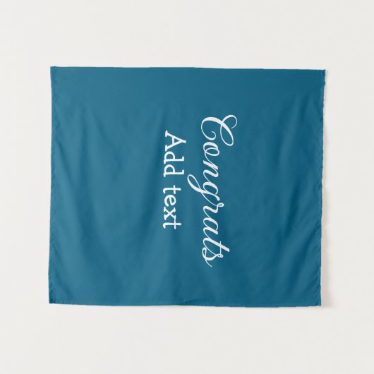 Eenvoudige minimale felicitaties afstuderen voeg u wandkleed (Voorkant (horizontaal))