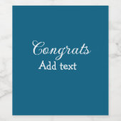 Eenvoudige minimale felicitaties afstuderen voeg u wijn etiket (Enkel label)