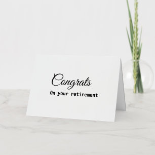 Eenvoudige minimale felicitaties met pensioen naam folie feestdagenkaart