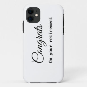 Eenvoudige minimale felicitaties pensioen naam toe Case-Mate iPhone case