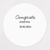 Eenvoudige minimale felicitaties toevoegen naam da labels (Design 1)