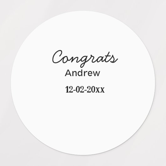 Eenvoudige minimale felicitaties toevoegen naam da labels (Design 1)