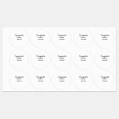 Eenvoudige minimale felicitaties toevoegen naam da labels (Vel)