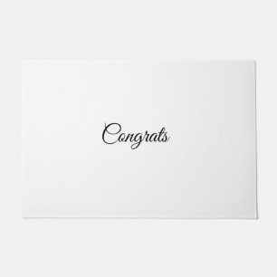 Eenvoudige minimale felicitaties voeg uw tekst naa deurmat