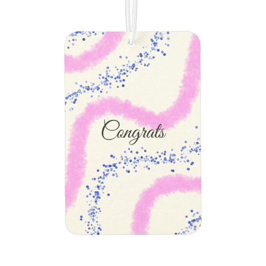 Eenvoudige minimale felicitaties voegen jouw tekst luchtverfrisser (Achterkant)