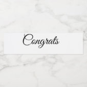 Eenvoudige minimale felicitaties voegen jouw tekst waterfles etiket (Enkel label)