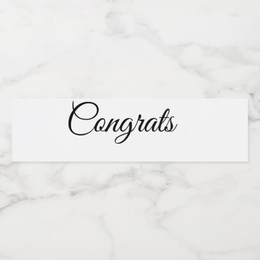 Eenvoudige minimale felicitaties voegen jouw tekst waterfles etiket (Enkel label)