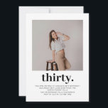 Eenvoudige minimale foto 30e verjaardag kaart<br><div class="desc">Eenvoudige minimale foto 30e verjaardag uitnodiging</div>