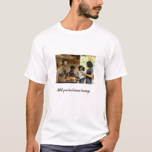 eenvoudige minimale foto collage naam familie mama t-shirt