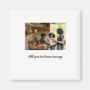 eenvoudige minimale foto collage naam familie moed magneet