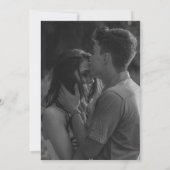 Eenvoudige minimale foto klassieke elegante bruilo kaart (Achterkant)