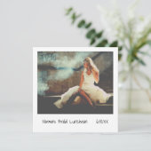 Eenvoudige minimale foto Moderne bruids lunch Kaart (Staand voorkant)