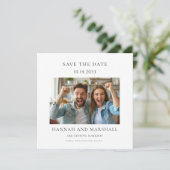 Eenvoudige minimale foto om de datum op te slaan kaart (Staand voorkant)