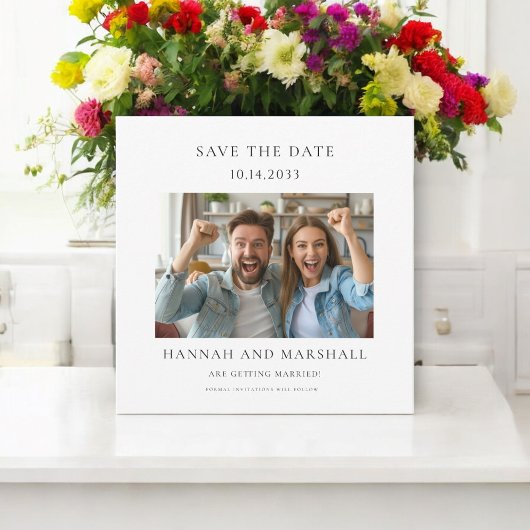 Eenvoudige minimale foto om de datum op te slaan kaart