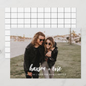 Eenvoudige minimale foto slaat de datumnamen met g save the date (Voorkant / Achterkant)