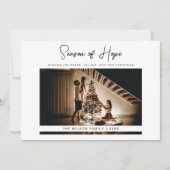 Eenvoudige minimale foto vakantie kerst Kaart (Voorkant)