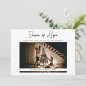 Eenvoudige minimale foto vakantie kerst Kaart (Staand voorkant)