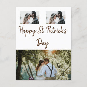 Eenvoudige minimale fotocollage, happy st. patrick briefkaart