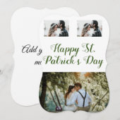 Eenvoudige minimale fotocollage, happy st. patrick feestdagenkaart (Voorkant / Achterkant)