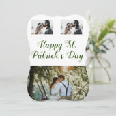 Eenvoudige minimale fotocollage, happy st. patrick feestdagenkaart (Staand voorkant)