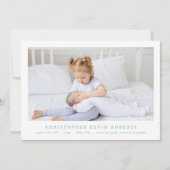 Eenvoudige Minimale Fotocollage Moderne baby Geboo Aankondiging (Voorkant)