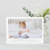 Eenvoudige Minimale Fotocollage Moderne baby Geboo Aankondiging (Staand voorkant)