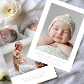 Eenvoudige Minimale Fotocollage Moderne baby Geboo Aankondiging