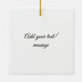 Eenvoudige minimale fotocollage slaat de datumuitn keramisch ornament (Achterkant)