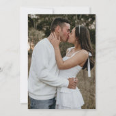 Eenvoudige minimale fotokalligrafie Moderne bruilo Kaart (Achterkant)