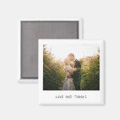 Eenvoudige minimale foto's met moderne bruiloft magneet (Voorkant / Achterkant)
