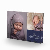 Eenvoudige, minimale geboortedatum baby baby fotoblokken (Rechts)