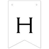 eenvoudige minimale gelukkige verjaardag CUSTOM Vlaggetjes (Tweede vlag)