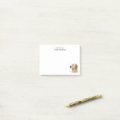 Eenvoudige minimale Golden Retriever op maat Post-it® Notes (Op bureau)