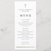 Eenvoudige Minimale Gouden Doop Menu (Voorkant)