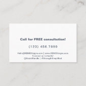 Eenvoudige minimale grijs wit rode corporate servi visitekaartje (Achterkant)