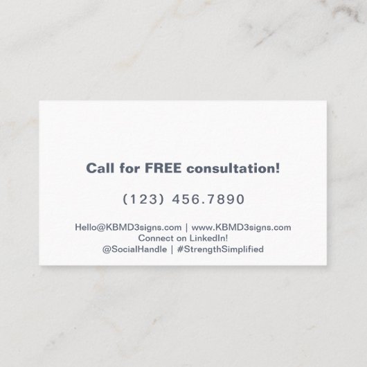 Eenvoudige minimale grijs wit rode corporate servi visitekaartje (Achterkant)