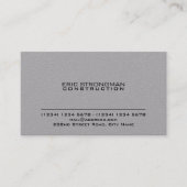 Eenvoudige, minimale grijze cementstijl visitekaartje (Voorkant)