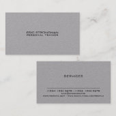 Eenvoudige, minimale grijze kraftstijl visitekaartje (Voorkant / Achterkant)