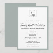 EENVOUDIGE MINIMALE GRIJZE LOGO WORKSHOP GALA EVEN KAART (Voorkant / Achterkant)