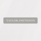 Eenvoudige minimale grijze Ochre Blue Custom Name  Labels (Design 1)