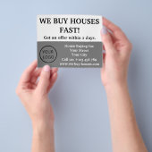 Eenvoudige, minimale grijze witte koelkast die we flyer (Hand)