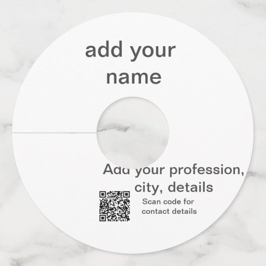 Eenvoudige minimale groene add jouw tekst naam sca wijnglaslabel (Voorkant)