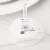 Eenvoudige minimale groene add jouw tekst naam sca wijnglaslabel (Dichtbij)