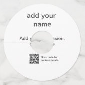 Eenvoudige minimale groene add jouw tekst naam sca wijnglaslabel (Achterkant)