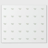 Eenvoudige minimale groene add jouw tekst name fot cadeaupapier (Vlak)