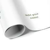 Eenvoudige minimale groene add jouw tekst name fot cadeaupapier (Rol Hoek)