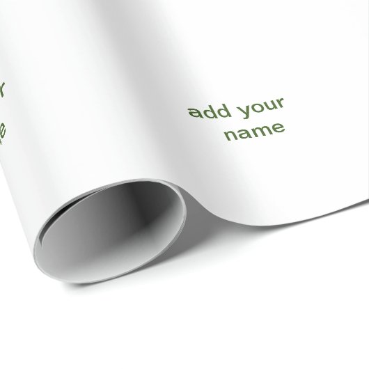 Eenvoudige minimale groene add jouw tekst name fot cadeaupapier (Rol Hoek)