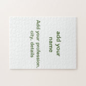 Eenvoudige minimale groene add jouw tekst name fot legpuzzel (Horizontaal)